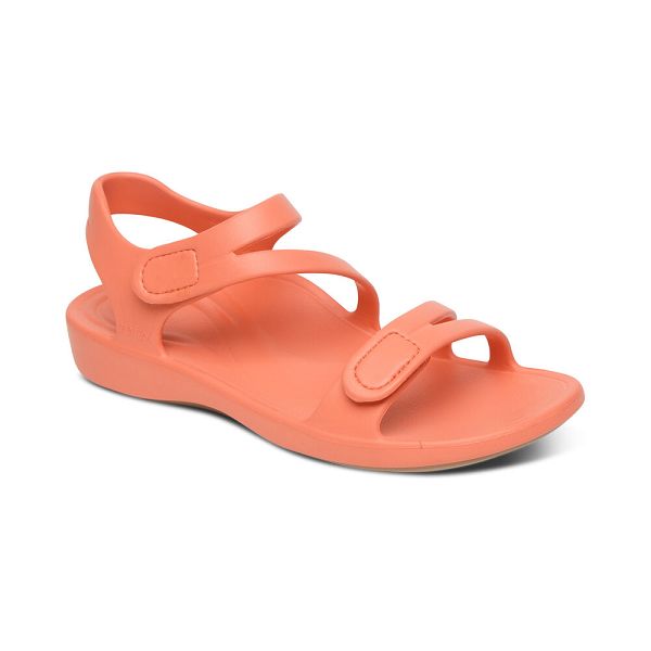 Aetrex Women's Jillian Sport Water-Friendly Sandals Coral Sandals UK 3502-745
